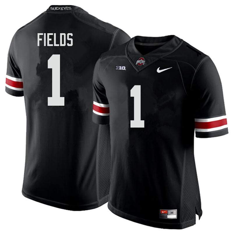 Ohio State Buckeyes Men's Justin Fields #1 Black Authentic Nike College NCAA Stitched Football Jersey PP19X31NZ
